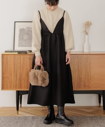 シックギャザーワンピース