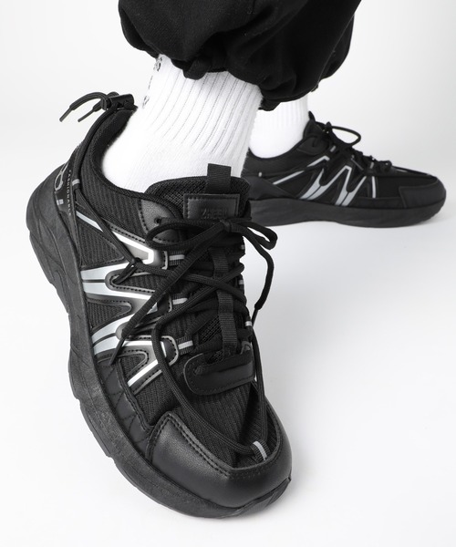 SETUP7（セットアップセブン）の「【SETUP7】ユーティリティクッションスニーカー XT-6 KNF037（スニーカー・メンズ・ブラック/ベージュ/グレー・40/42/44）」の2枚目の写真