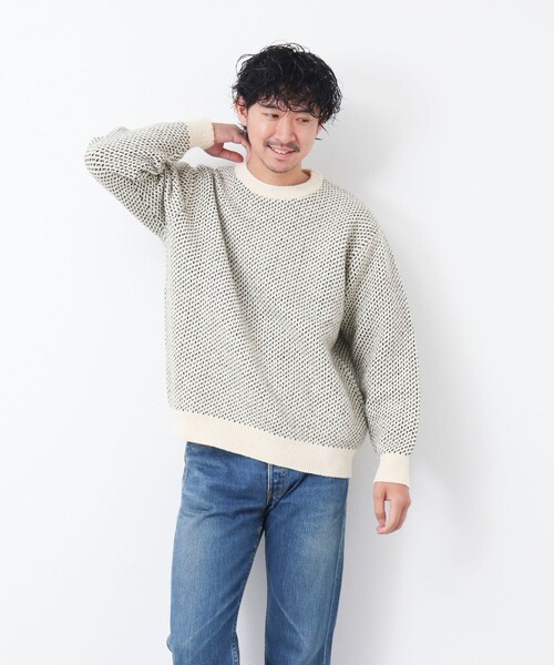 NOLLEY'S goodman(ノーリーズグッドマン)の「【WORK ABOUT/ワークアバウト】ジャカード プルオーバーニット(ニット/セーター・メンズ・ブルー系その他/ホワイト系その他/ブラック系その他・L/M)」の6枚目の写真