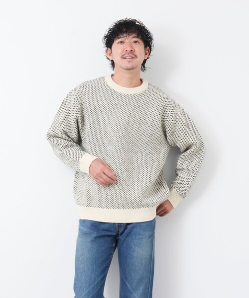 NOLLEY'S goodman(ノーリーズグッドマン)の「【WORK ABOUT/ワークアバウト】ジャカード プルオーバーニット(ニット/セーター・メンズ・ブルー系その他/ホワイト系その他/ブラック系その他・L/M)」の8枚目の写真