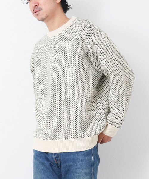 NOLLEY'S goodman(ノーリーズグッドマン)の「【WORK ABOUT/ワークアバウト】ジャカード プルオーバーニット(ニット/セーター・メンズ・ブルー系その他/ホワイト系その他/ブラック系その他・L/M)」の9枚目の写真