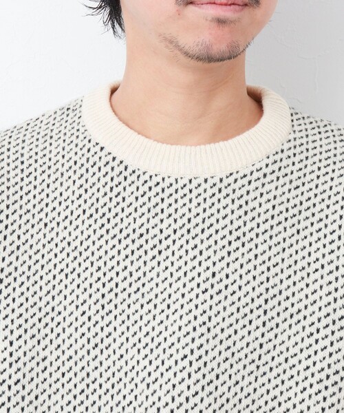 NOLLEY'S goodman(ノーリーズグッドマン)の「【WORK ABOUT/ワークアバウト】ジャカード プルオーバーニット(ニット/セーター・メンズ・ブルー系その他/ホワイト系その他/ブラック系その他・L/M)」の10枚目の写真