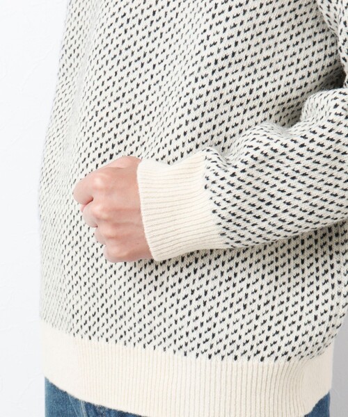 NOLLEY'S goodman(ノーリーズグッドマン)の「【WORK ABOUT/ワークアバウト】ジャカード プルオーバーニット(ニット/セーター・メンズ・ブルー系その他/ホワイト系その他/ブラック系その他・L/M)」の12枚目の写真