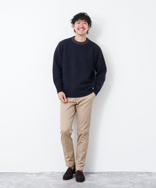 NOLLEY'S goodman(ノーリーズグッドマン)の「【WORK ABOUT/ワークアバウト】ジャカード プルオーバーニット(ニット/セーター・メンズ・ブルー系その他/ホワイト系その他/ブラック系その他・L/M)」の20枚目の写真
