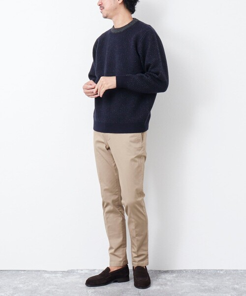NOLLEY'S goodman(ノーリーズグッドマン)の「【WORK ABOUT/ワークアバウト】ジャカード プルオーバーニット(ニット/セーター・メンズ・ブルー系その他/ホワイト系その他/ブラック系その他・L/M)」の21枚目の写真