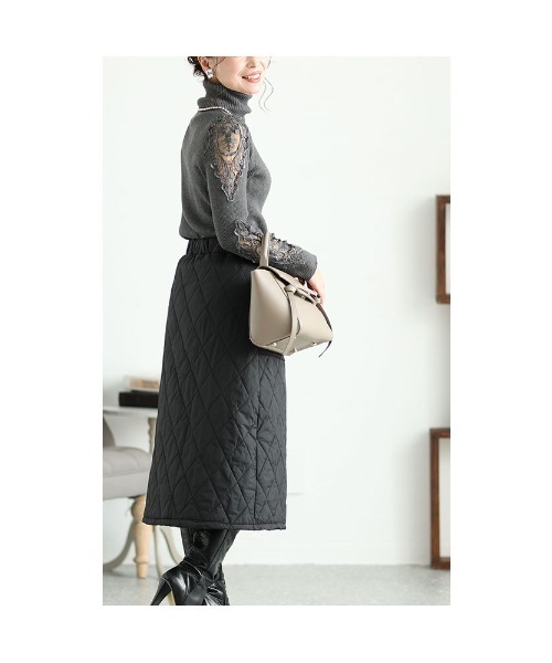 Sawa a la mode（サワアラモード）の「中綿キルティングスカート（スカート・レディース・ブラック・FREE）」の18枚目の写真