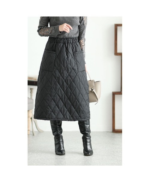 Sawa a la mode（サワアラモード）の「中綿キルティングスカート（スカート・レディース・ブラック・FREE）」の19枚目の写真
