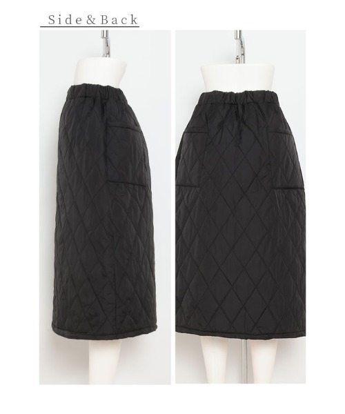 Sawa a la mode（サワアラモード）の「中綿キルティングスカート（スカート・レディース・ブラック・FREE）」の22枚目の写真