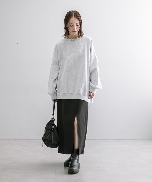 mystic（ミスティック）の「【3色展開】ストレッチスリットスカート（スカート・レディース・チャコールグレー/ブラック/ベージュ・1/2）」の4枚目の写真