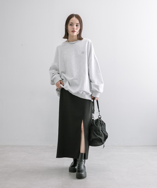 mystic（ミスティック）の「【3色展開】ストレッチスリットスカート（スカート・レディース・チャコールグレー/ブラック/ベージュ・1/2）」の6枚目の写真