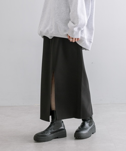 mystic（ミスティック）の「【3色展開】ストレッチスリットスカート（スカート・レディース・チャコールグレー/ブラック/ベージュ・1/2）」の8枚目の写真