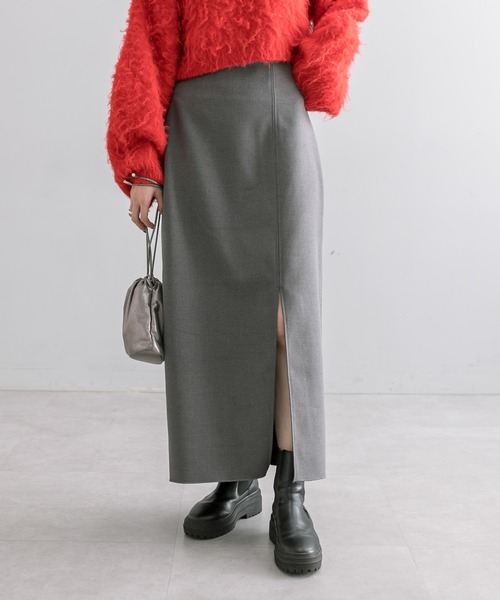 mystic（ミスティック）の「【3色展開】ストレッチスリットスカート（スカート・レディース・チャコールグレー/ブラック/ベージュ・1/2）」の10枚目の写真