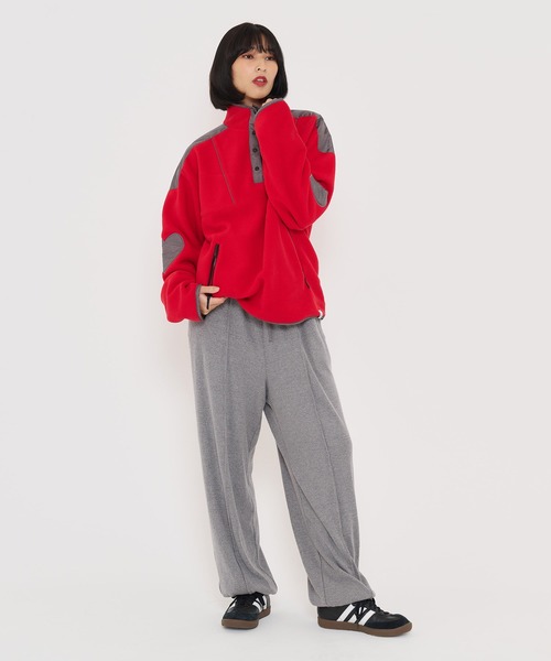 TINA：JOJUN（ティーナジョジュン）の「配色 フリースプルオーバー TINA：JOJUN（その他トップス・レディース・ピンク/レッド・M）」の2枚目の写真