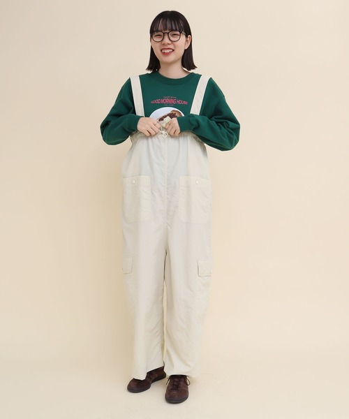 I am I in fact...（アイアムアイインファクト）の「●NYLON pocket overall（サロペット/オーバーオール・レディース・アイボリー/ベージュ/ネイビー・FREE）」の11枚目の写真