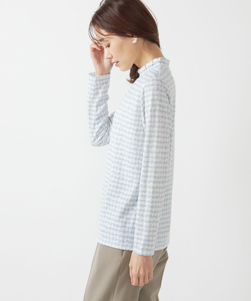 A/C DESIGN BY ALPHA CUBIC(エーシーデザインバイアルファキュービック)の「プリント裏起毛プルオーバー(Tシャツ/カットソー・レディース・ライトグレー/ブラック/サックスブルー・L/M/LL)」の4枚目の写真