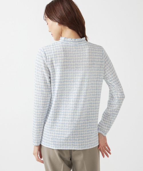 A/C DESIGN BY ALPHA CUBIC(エーシーデザインバイアルファキュービック)の「プリント裏起毛プルオーバー(Tシャツ/カットソー・レディース・ライトグレー/ブラック/サックスブルー・L/M/LL)」の5枚目の写真