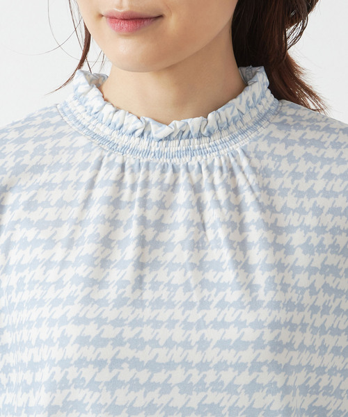 A/C DESIGN BY ALPHA CUBIC(エーシーデザインバイアルファキュービック)の「プリント裏起毛プルオーバー(Tシャツ/カットソー・レディース・ライトグレー/ブラック/サックスブルー・L/M/LL)」の6枚目の写真