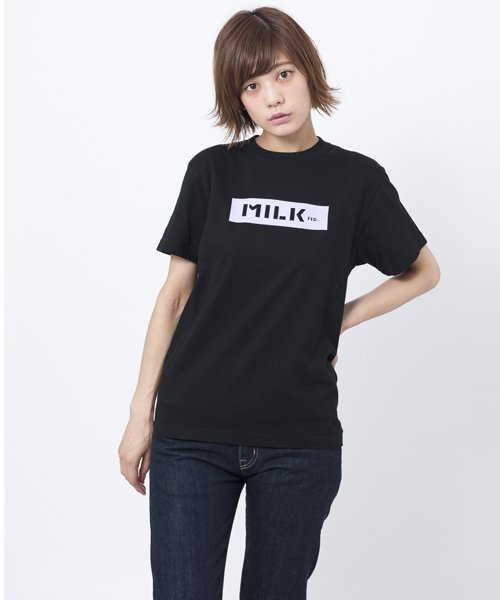 MILKFED.（ミルクフェド）の「S/S TEE BAR（Tシャツ/ロゴ/バー）（Tシャツ/カットソー・レディース・ブラック/アッシュ/ネイビー/ピンク/ホワイト・MEDIUM/SMALL）」の3枚目の写真