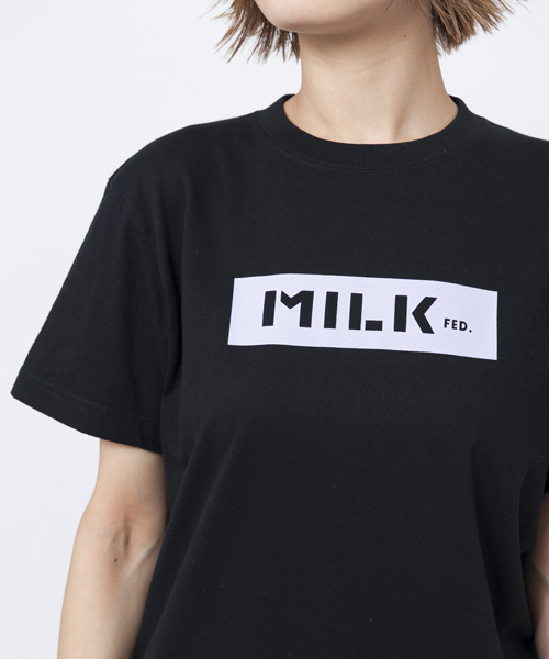 MILKFED.（ミルクフェド）の「S/S TEE BAR（Tシャツ/ロゴ/バー）（Tシャツ/カットソー・レディース・ブラック/アッシュ/ネイビー/ピンク/ホワイト・MEDIUM/SMALL）」の8枚目の写真