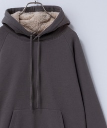 裏ボア あったか無地パーカー