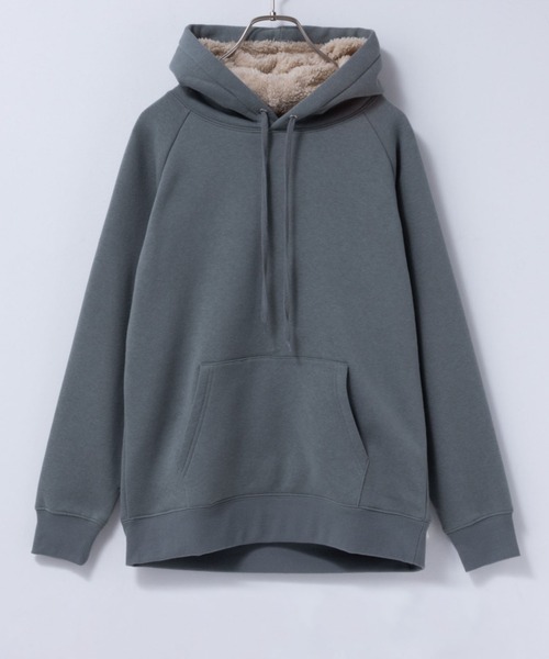 Mac-House（マックハウス）の「裏ボア あったか無地パーカー（パーカー・レディース・ブラック/ダークグリーン系/チャコールグレー/杢グレー・L/M）」の14枚目の写真