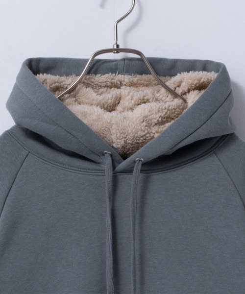 Mac-House（マックハウス）の「裏ボア あったか無地パーカー（パーカー・レディース・ブラック/ダークグリーン系/チャコールグレー/杢グレー・L/M）」の12枚目の写真