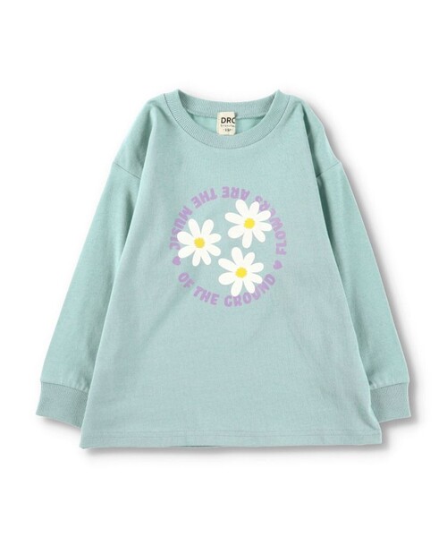 DRC branshes（ディーアールシーブランシェス）の「【WEB限定/DRC/お肌に嬉しい綿100％】アソートグラフィック長袖Tシャツ（Tシャツ/カットソー・キッズ・サックスブルー/ピンク/その他2/グレイッシュベージュ/その他3/オフホワイト/ライトグリーン/ブラック/その他1/アイボリー・120/150/100/90/140/160/110/130）」の2枚目の写真