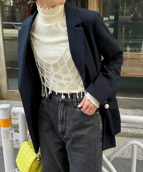 fredy emue（フレディエミュ）の「ビーズビスチェ（シャツ/ブラウス・レディース・アイボリー・38）」の8枚目の写真