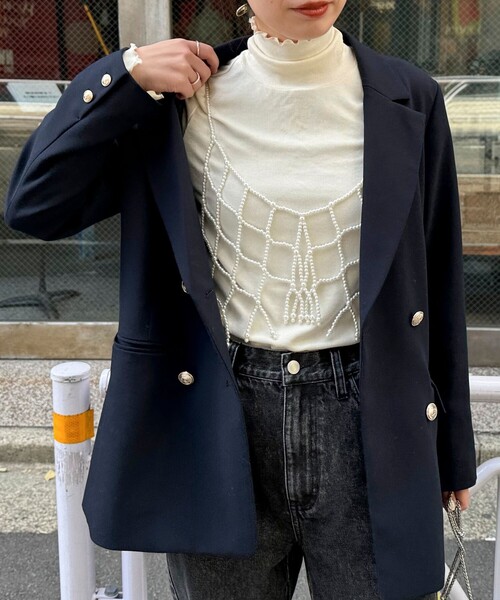 fredy emue（フレディエミュ）の「ビーズビスチェ（シャツ/ブラウス・レディース・アイボリー・38）」の4枚目の写真