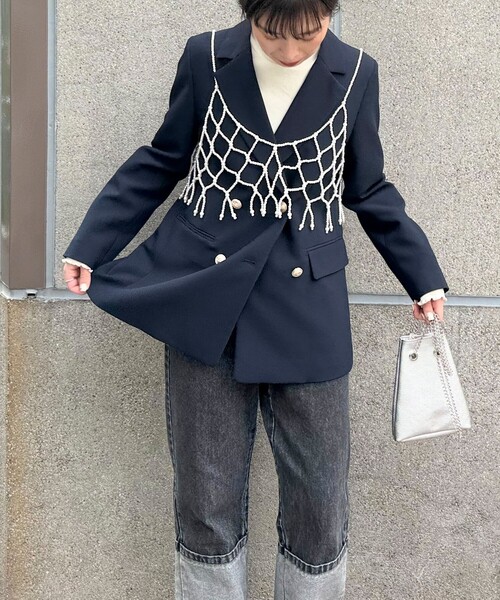 fredy emue（フレディエミュ）の「ビーズビスチェ（シャツ/ブラウス・レディース・アイボリー・38）」の7枚目の写真