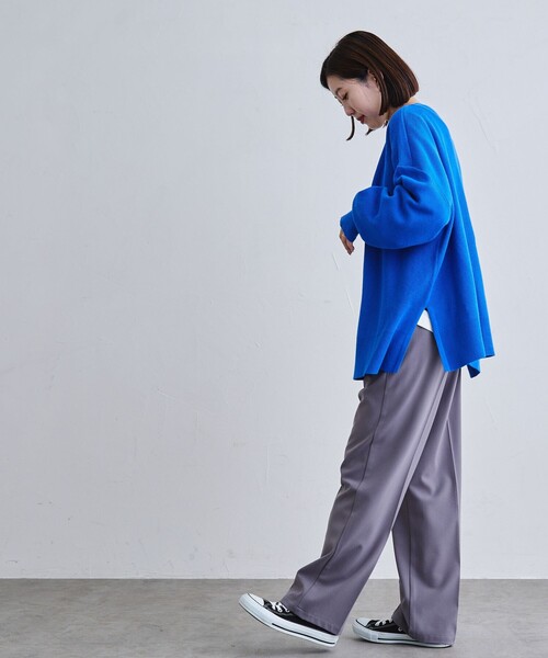 coen(コーエン)の「カタアゼVネックカーディガン(カーディガン/ボレロ・レディース・グレー/オフホワイト/ライム/ダークグレー/ケリーグリーン/ロイヤルブルー・FREE)」の20枚目の写真