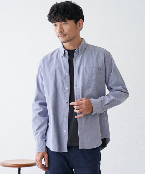 ikka（イッカ）の「【吸水速乾】イージーケアオックスボタンダウンシャツ（シャツ/ブラウス・メンズ・ホワイト/オフホワイト/オレンジ/グリーン/ブルー/ネイビー・S/M/L/XL）」の17枚目の写真