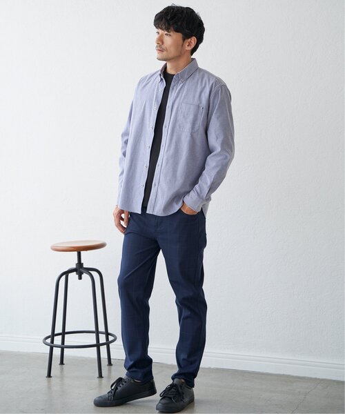 ikka（イッカ）の「【吸水速乾】イージーケアオックスボタンダウンシャツ（シャツ/ブラウス・メンズ・ホワイト/オフホワイト/オレンジ/グリーン/ブルー/ネイビー・S/M/L/XL）」の9枚目の写真