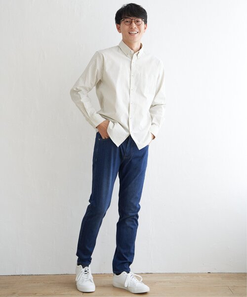 ikka（イッカ）の「【吸水速乾】イージーケアオックスボタンダウンシャツ（シャツ/ブラウス・メンズ・ホワイト/オフホワイト/オレンジ/グリーン/ブルー/ネイビー・S/M/L/XL）」の10枚目の写真