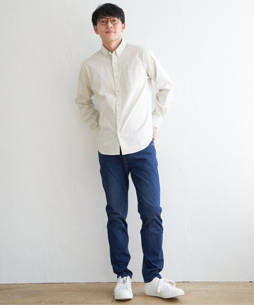 ikka（イッカ）の「【吸水速乾】イージーケアオックスボタンダウンシャツ（シャツ/ブラウス・メンズ・ホワイト/オフホワイト/オレンジ/グリーン/ブルー/ネイビー・S/M/L/XL）」の13枚目の写真