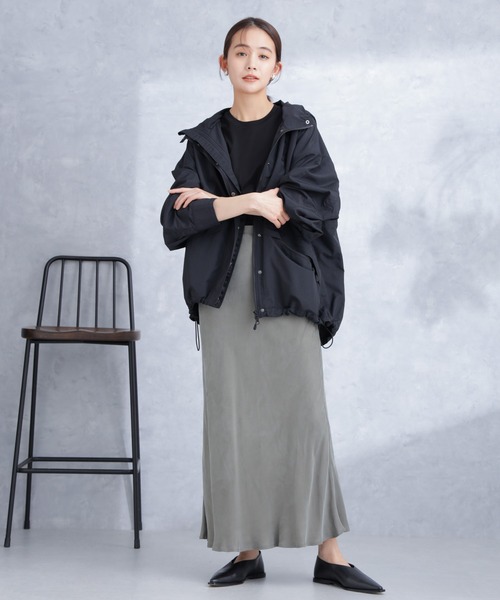 WILD THINGS(ワイルドシングス)の「WILD THINGS/別注 SUPPLEX SHORT JACKET(ブルゾン・レディース・ブルーグレー/ブラック・FREE)」の8枚目の写真