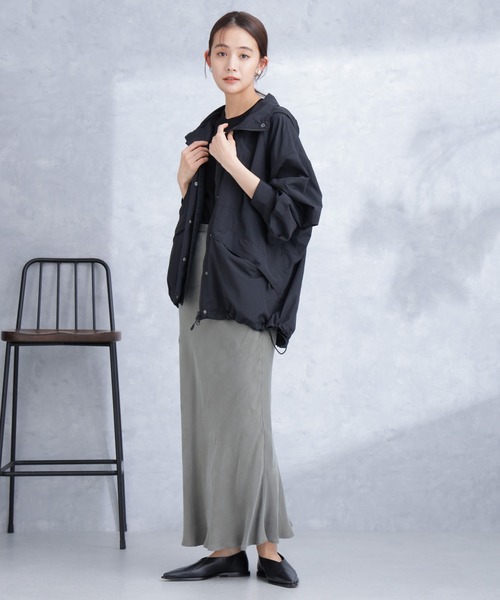 WILD THINGS(ワイルドシングス)の「WILD THINGS/別注 SUPPLEX SHORT JACKET(ブルゾン・レディース・ブルーグレー/ブラック・FREE)」の11枚目の写真