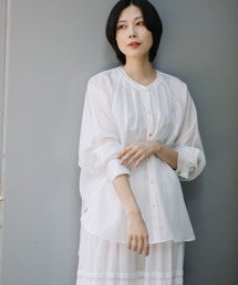 Munich | ポリエステルシャイニーローンドルマンスリーブシャツ(シャツ/ブラウス)