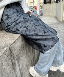 レイヤードリボンドットチュールスカート