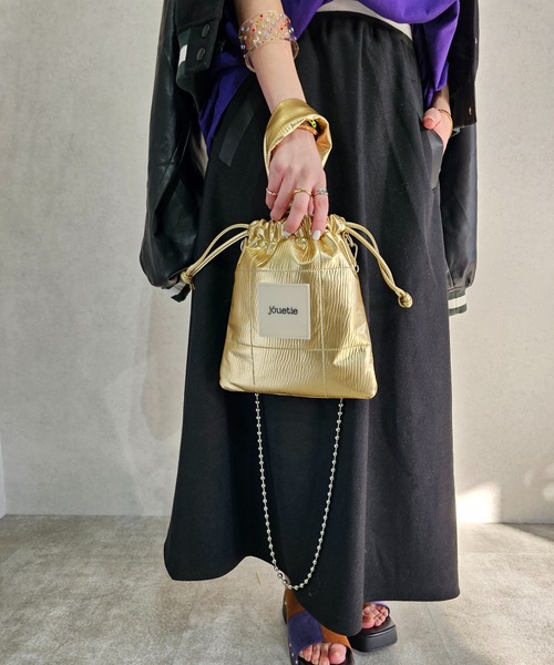【jouetie/ジュエティ】メタリックPUキルティング 巾着ショルダーバッグ（ショルダーバッグ）｜jouetie（ジュエティ） pattayablatt.com