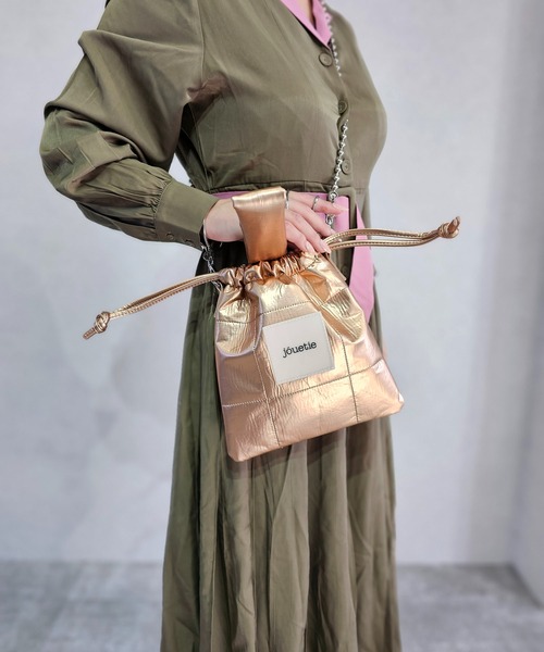 【jouetie/ジュエティ】メタリックPUキルティング 巾着ショルダーバッグ（ショルダーバッグ）｜jouetie（ジュエティ） pattayablatt.com