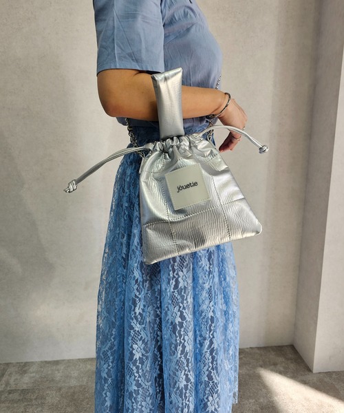 【jouetie/ジュエティ】メタリックPUキルティング 巾着ショルダーバッグ（ショルダーバッグ）｜jouetie（ジュエティ） pattayablatt.com