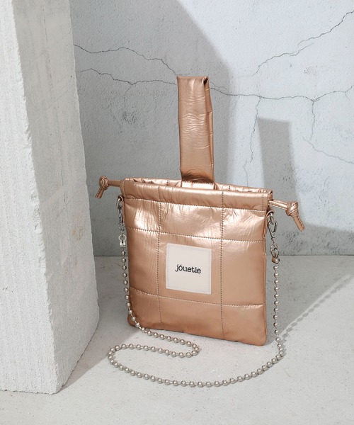【jouetie/ジュエティ】メタリックPUキルティング 巾着ショルダーバッグ（ショルダーバッグ）｜jouetie（ジュエティ） pattayablatt.com