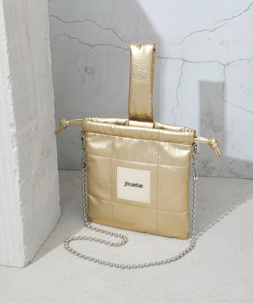【jouetie/ジュエティ】メタリックPUキルティング 巾着ショルダーバッグ（ショルダーバッグ）｜jouetie（ジュエティ） pattayablatt.com
