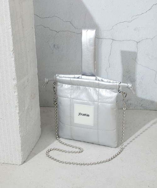 【jouetie/ジュエティ】メタリックPUキルティング 巾着ショルダーバッグ（ショルダーバッグ）｜jouetie（ジュエティ） pattayablatt.com