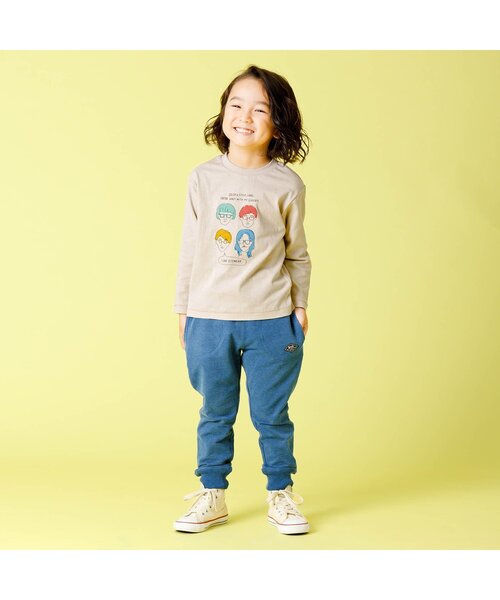 F.O.KIDS（エフオーキッズ）の「手描きイラスト長袖Tシャツ_防汚加工（Tシャツ/カットソー・キッズ・ベージュ/チャコール/カーキ・80/90/100/110/120/130/140）」の14枚目の写真