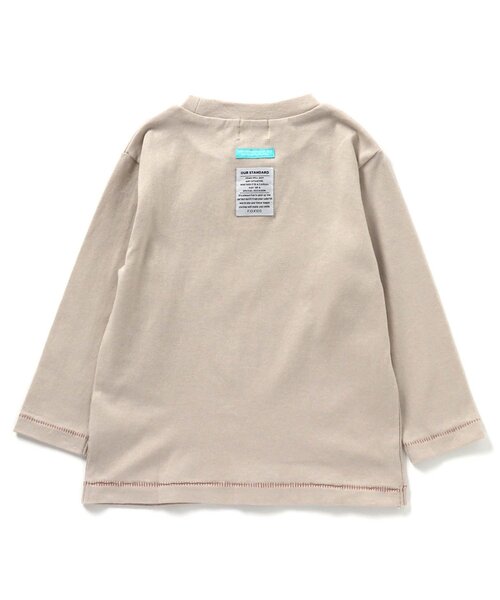 F.O.KIDS（エフオーキッズ）の「手描きイラスト長袖Tシャツ_防汚加工（Tシャツ/カットソー・キッズ・ベージュ/チャコール/カーキ・80/90/100/110/120/130/140）」の9枚目の写真