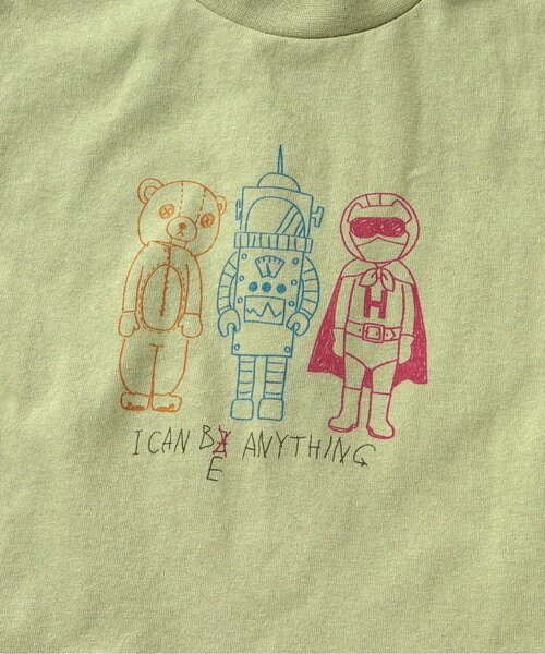 F.O.KIDS（エフオーキッズ）の「手描きイラスト長袖Tシャツ_防汚加工（Tシャツ/カットソー・キッズ・ベージュ/チャコール/カーキ・80/90/100/110/120/130/140）」の7枚目の写真