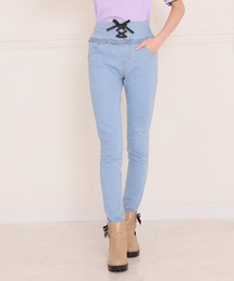 PINKHUNT（ピンクハント）の「PINKHUNT レースアップスキニーロングパンツ 9133K（デニムパンツ・キッズ）」