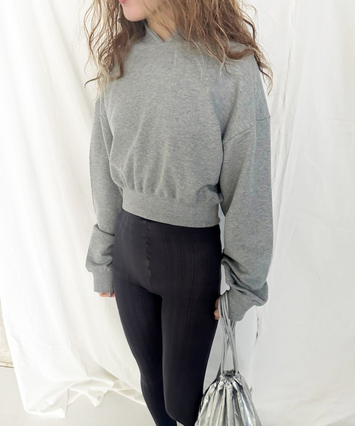 新品　SKIN x EDIT. FOR LULU コラボ クロッ プドスウェット セール】《追加》【SKIN × EDIT. FOR LULU】コラボ クロップド